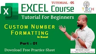 Excel Tutorials in Hindi | Custom Number Formatting in Excel | Number Format | Part-1 #exceltutorial