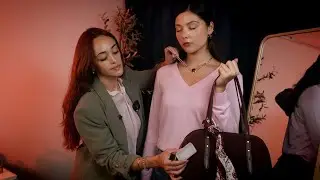 ASMR Fall Clothes Fitting & Styling | Fabric Sounds, Lint Rolling, Outfit Adjustments & Tingles