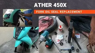 How To Replace Ather 450X Fork Oil Seal | Wheel Bearing Change