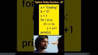 Python Daily Question - 87 #python #code #viral #youtubeshorts #shorts #short #youtube #code #india