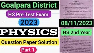 pre test exam 2023 physics|pre final exam 2023 question paper solution|pre test 2023|hs exam 2024