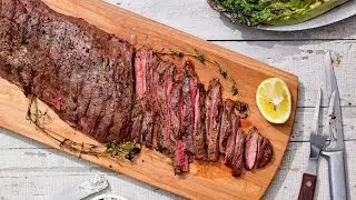 Hanger Steak and Greek Salad