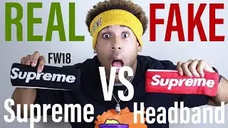 SUPREME HEADBAND REAL VS FAKE **BOTH IN HAND**