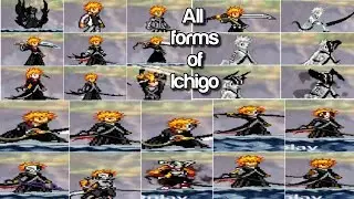 All Forms of Kurosaki Ichigo - Bleach VS Naruto MUGEN