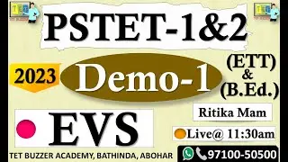 EVS For PSTET 2023 | Demo-01 | PSTET EVS Most Expected Questions | PSTET Paper 1 & 2 EVS Preparation