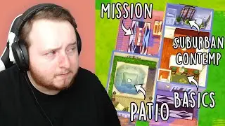 The Sims 4 Build Challenge where each room is a different style but there isn't much to build with..