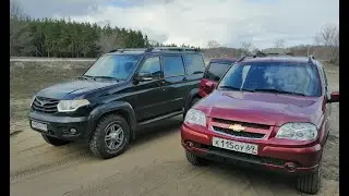 Chevrolet Niva and UAZ Patriot! A bit of mud and sand!