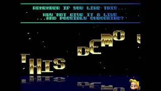 Classic old-school sine wave scroller intro demo | JavaScript, HTML, Canvas