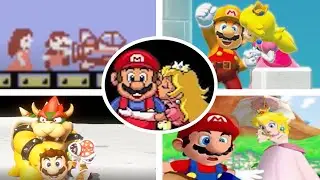 All endings, final bosses and secret endings in the Super Mario bros game series and it's evolution