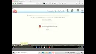 Failed to sync operator details with server.please try again.solution video in two part.ECMP 125-1