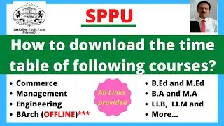 SPPU How to DownLoad Backlog and Performance improvement Examination December 2020 Time Table .