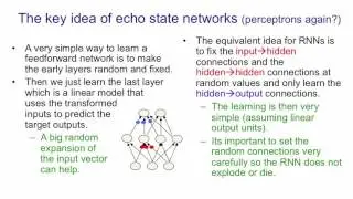 Neural Networks for Machine Learning 7 3 Echo State Networks