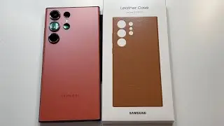 Official Samsung Galaxy S23 Ultra Leather Case Camel Unboxing and Review