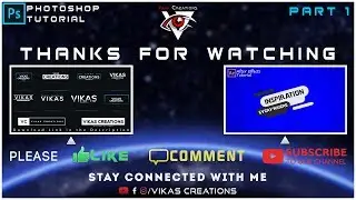 How to make a OUTRO in Photoshop and After Effects - ( Photoshop / After Effects Tutorial )
