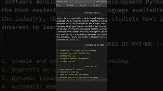 Introduction to python in just 1 minute 🔥🔥 #python #pythontutorial #learnprogramming