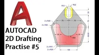 Practice AutoCAD 2D drawing - 5