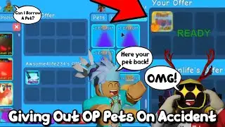 Roblox Bgs*Asking to use fans pets and then giving them op pets back on accident*😱social experiment