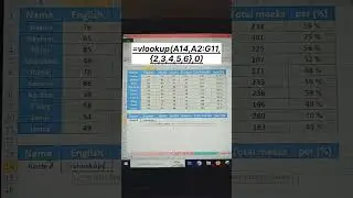 VLookup Formula in MS Excel #advancexcel