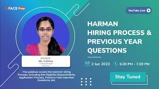 HARMAN Recruitment Process & Previous Year Questions | FACE Prep Placement Training Webinar #20