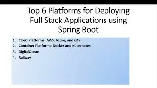 Top 6 platforms for deploying full stack application using spring boot