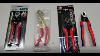 Wire Rope Cable Cutter Comparison on: USA 002, Knipex 9562190 , Felco C7, and China Knock Off of C7