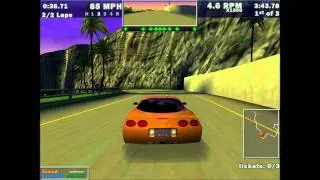 Need For Speed III: Hot Pursuit Gameplay - Aquatica, Chevrolet Corvette [HD]
