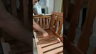 Bahçe takımı teak yağı uygulaması