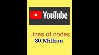 lines of codes written  by software gaints.. #google #codes #facebook