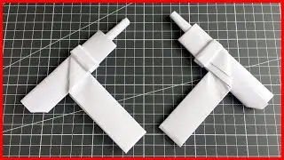 A pistol machine Gun UZI origami paper how to make