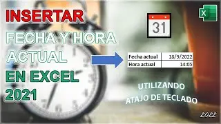 Como INSERTAR FECHA ACTUAL en Excel 📆 | Como INSERTAR HORA ACTUAL en Excel ⌚ 2021