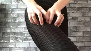 ASMR Tingly textured leggings / Yoga pants | Fabric scratching | Material sounds!