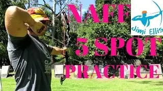 Archery NFAA 5 spot practice