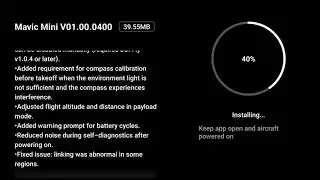 DJI MAVIC MINI firmware  V01 00 0400