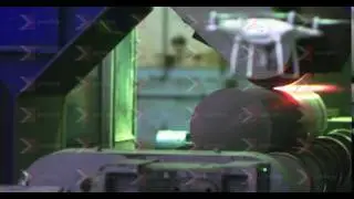 A drone is used at the plant