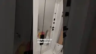 Супер распашной шкаф в прихожую встроенный с зеркалами до пола