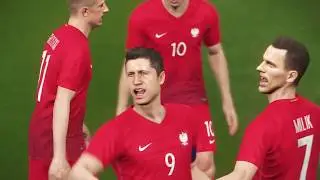 Polska reprezentacja w Pro Evo 2018. Gameplay Polska - Niemcy (Poland VS  Germany)
