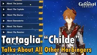 Tartaglia Childe Talks About All Other Fatui Harbingers JP Voice Line - Genshin Impact ( EN/ID SUB )