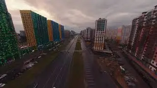 Питер, дождь, fpv дрон, комендантский проспект, пора летать. Приятного полета. 2021.