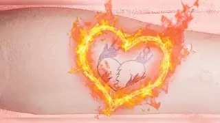 How to make fire heart tattoo step by step