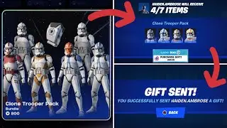 Gifting the Clone Trooper Pack in Fortnite
