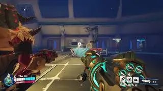 Overwatch2 playing Junkenstein's Lab as Pharah (I'm a noob and bad at the game because MeBeSmartNot)