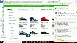 Stock X Scarper - Google Sheet