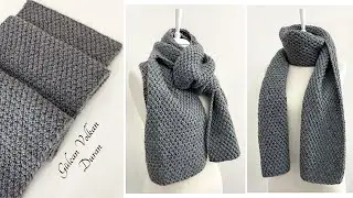 İlk Kez Atkı Örecekler İçin Detaylı Anlatım - Kolay Erkek Atkısı Yapımı 🧣