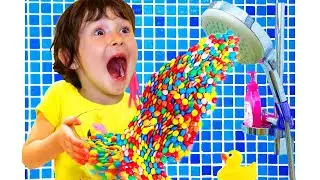 Mum wants sweets or magic shower of m&m's