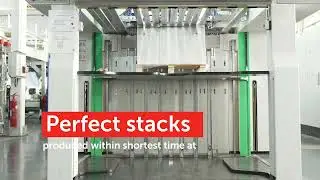 Questec RQS-V: Timelapse of perfect stacking at 400 m/min - at DREWSEN Spezialpapiere