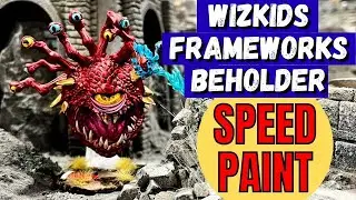 How to Paint a Beholder (WizKids Frameworks Model) Speed Paint / Mediocre Painting with Wayne