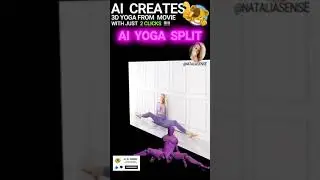 * NEW * 🤸‍♀️ AI CREATES 3D YOGA SPLIT 🔥 😎