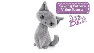 How to Sew a Sitting Kitty Plush from my Sewing Pattern