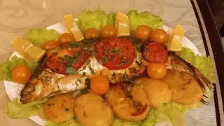 Рыба в духовке с картошкой