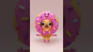 3D Donut Pug Modeling | 3D character in blender 